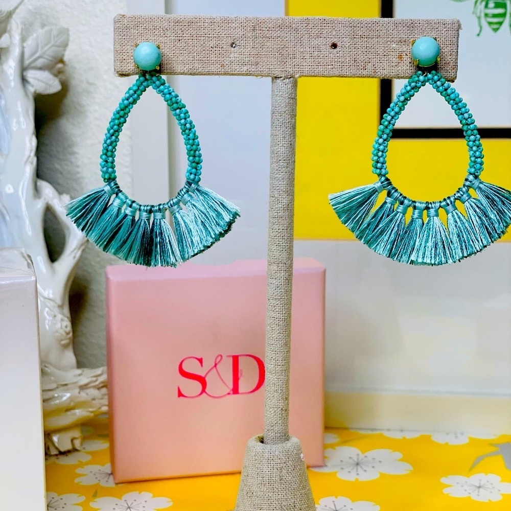 Stella & Dot Anne 2 in 1 Fringe Earrings